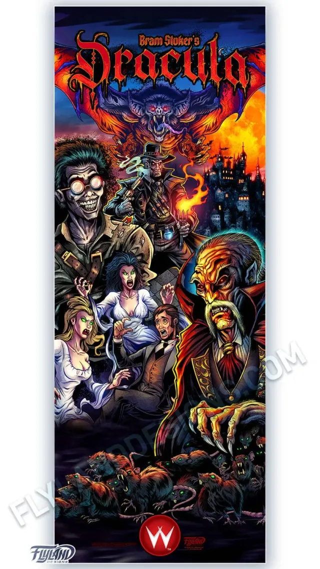 FlylLand Designs Bram Stokers Dracula banderoll vinyl 61x160 cm