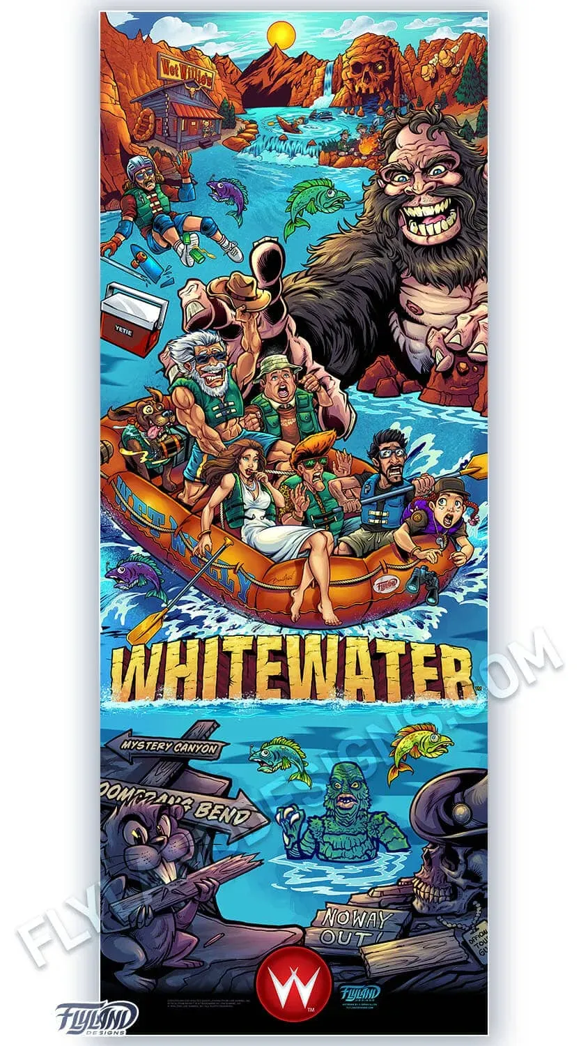 FlylLand Designs White Water vertikal vinylbanderoll 24×63 tum