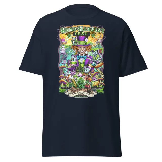 FlylLand Designs Hemp Harvest Festival 2026 unisex T-shirt bomull
