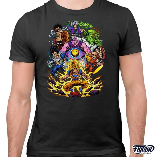 FlylLand Designs DBZ Heroes t-shirt unisex bomull