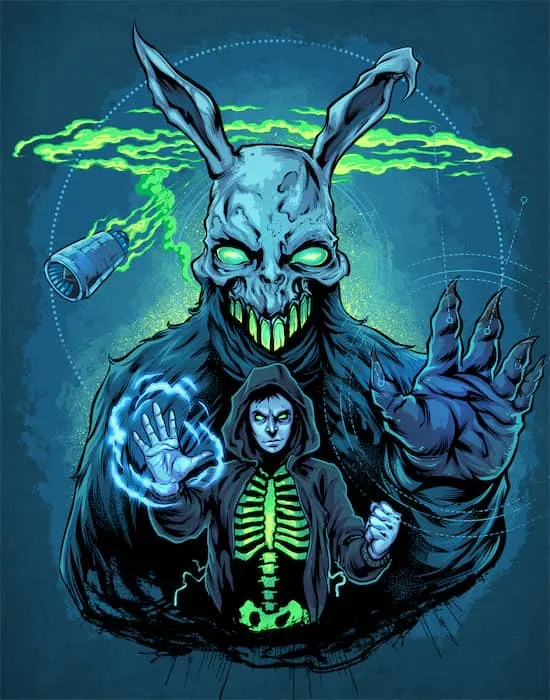 FlylLand Designs Donnie Darko konsttryck signerad