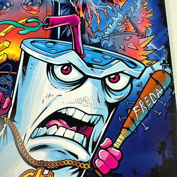 FlylLand Designs Aqua Teen Tribute konsttryck 28x43 cm signerat