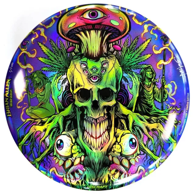 FlylLand Designs Cannabis Skull Mushroom #1 Buzzz disc foil