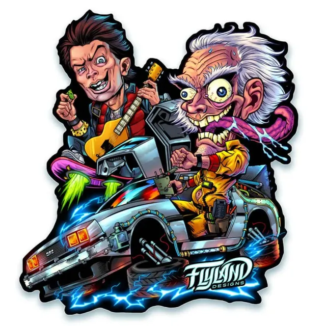 FlylLand Designs Back to the Future klistermärke vinyl 10 cm