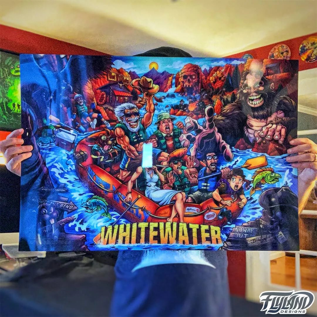 White Water Alternate Translite backglass konst