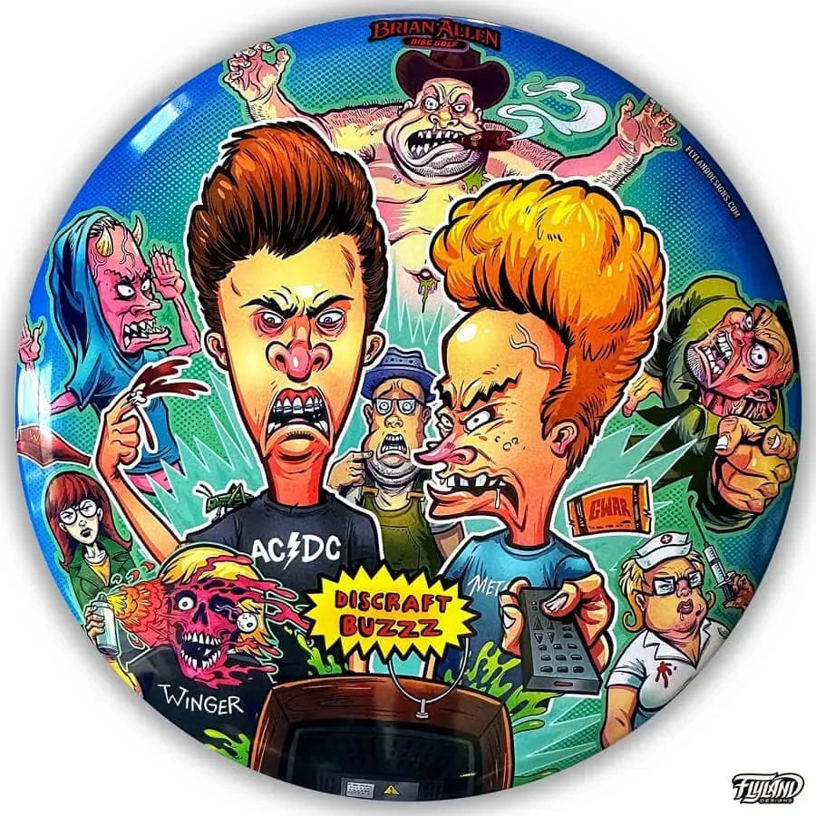 Discraft Buzzz discgolfdisc Beavis Butt-Head 177+ g