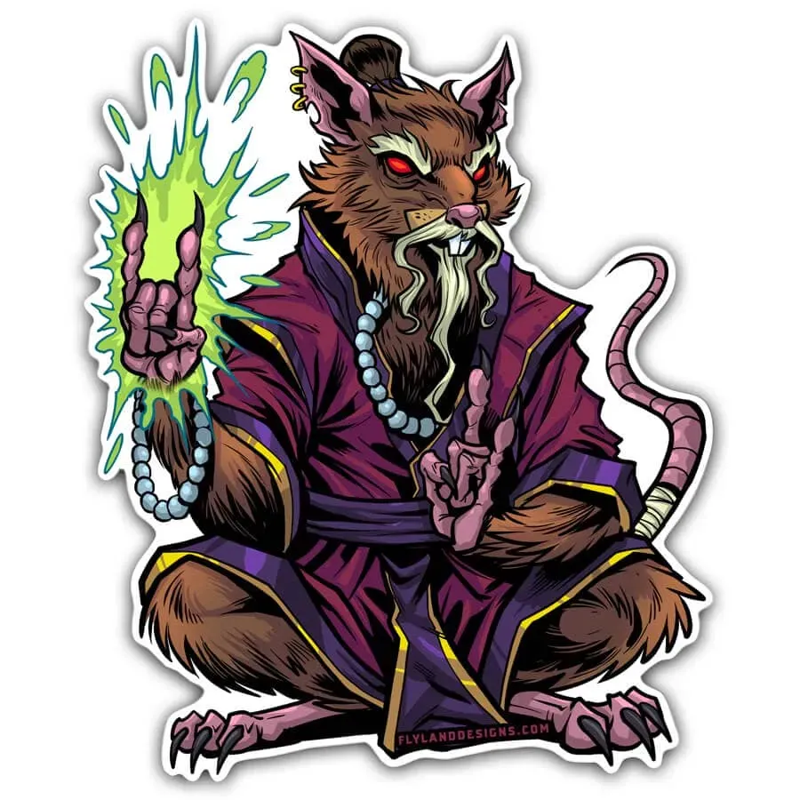 FlylLand Designs TMNT Master Splinter vinylklistermärke 4 tum