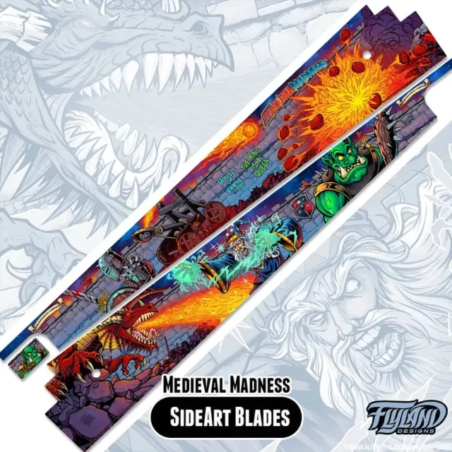 FlylLand Designs Medieval Madness Side Art Blades dekaler vinyl 2-pack