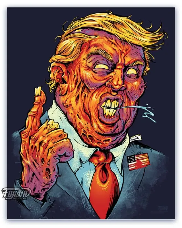 FlylLand Designs Zombie Trump poster