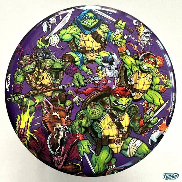 FlylLand Designs TMNT Heroes Buzzz discgolfdisc SuperColor signerad