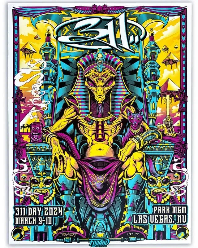 FlylLand Designs 311 Park MGM 2024 gigposter 46x61 cm signerad
