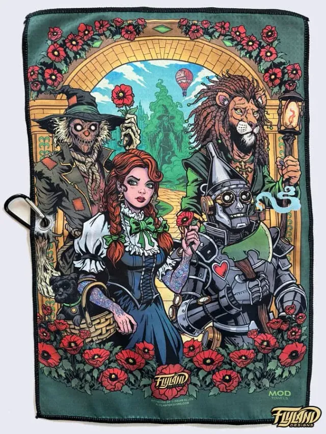 FlylLand Designs Wizard of Oz discgolfhandduk microfiber