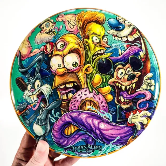 FlylLand Designs Cartoon Parody Buzzz discgolfdisc signerad