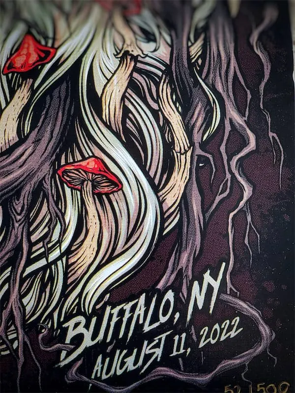 FlylLand Designs Metallica Buffalo NY 2022 affisch signerad 46x61
