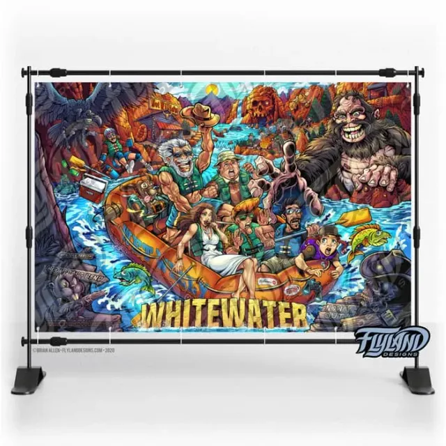 FlylLand Designs White Water vinylbanderoll alternativkonst