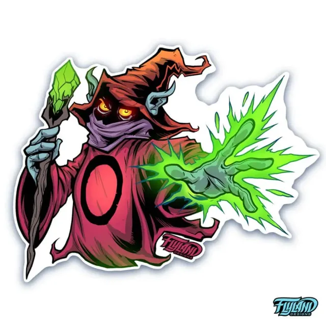 FlylLand Designs He-Man Orko klistermärke vinyl 10 cm