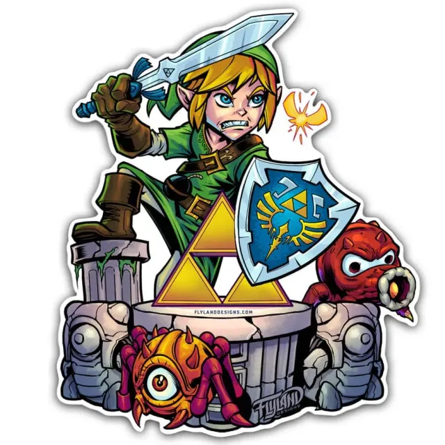 FlylLand Designs Zelda Link vinylsticker 10 cm utomhus