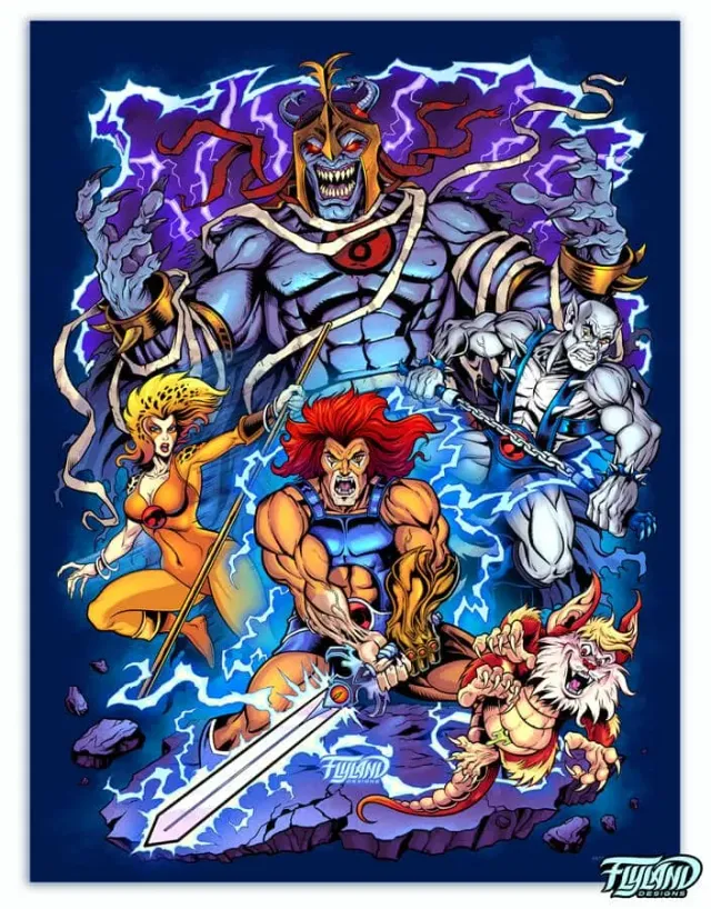 FlylLand Designs Thundercats konsttryck signerat