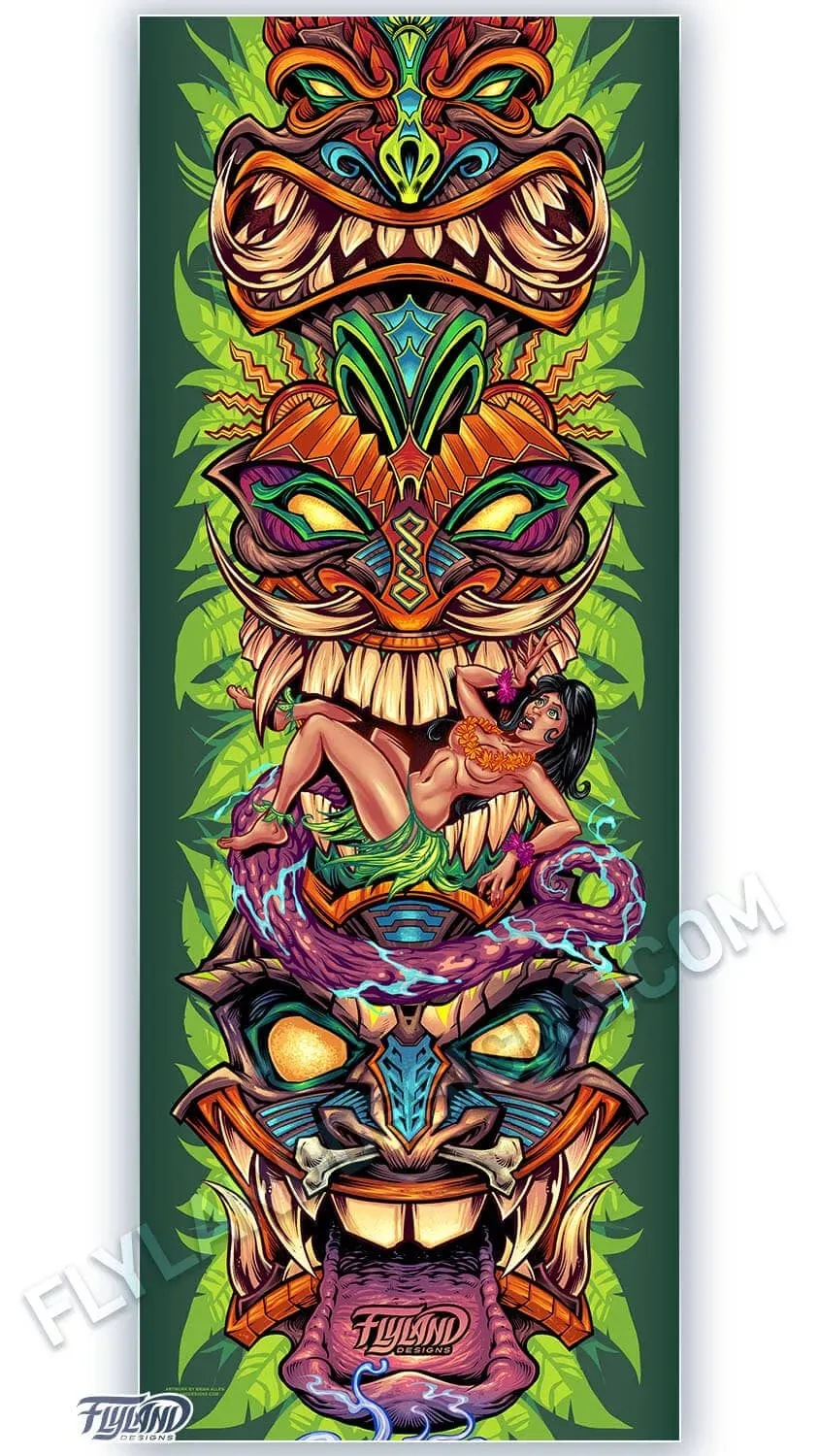 FlylLand Designs Tiki vertikal vinylbanderoll 61x160 cm