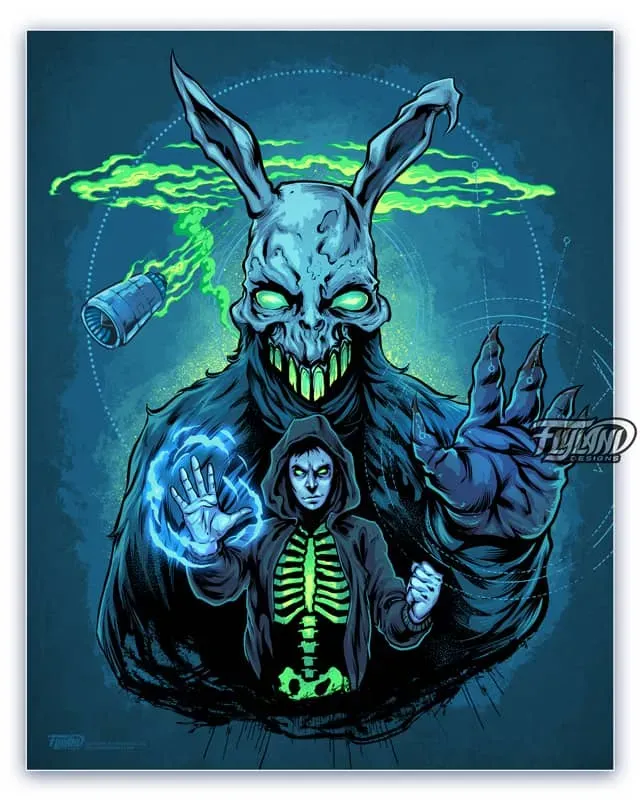 FlylLand Designs Donnie Darko konsttryck signerad