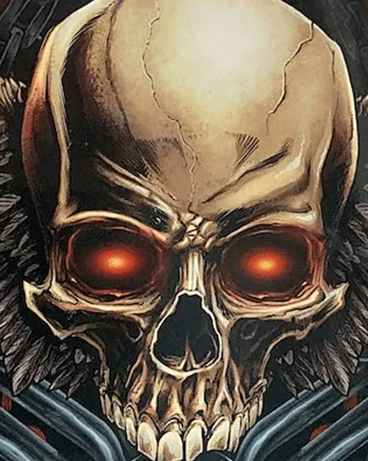 FlylLand Designs Skull and Wings vinyldekal utomhusvinyl