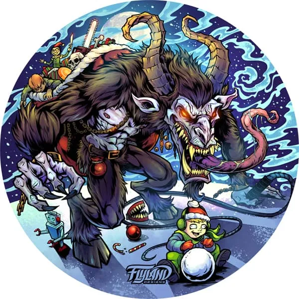 FlylLand Designs Krampus glasunderlägg 4 tum kork